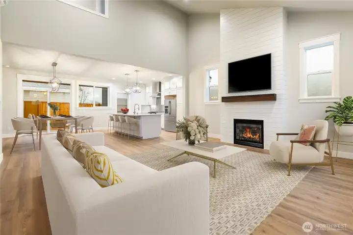 Digitally Staged living room - for sample look only