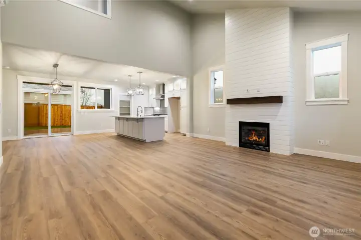 Spacious living room area