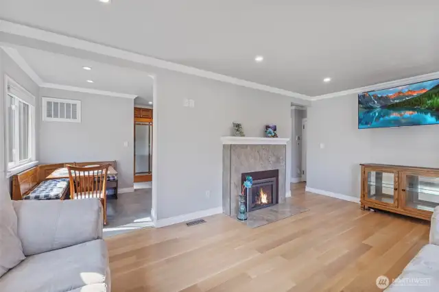 Plenty of room for a large TV and furnishings.