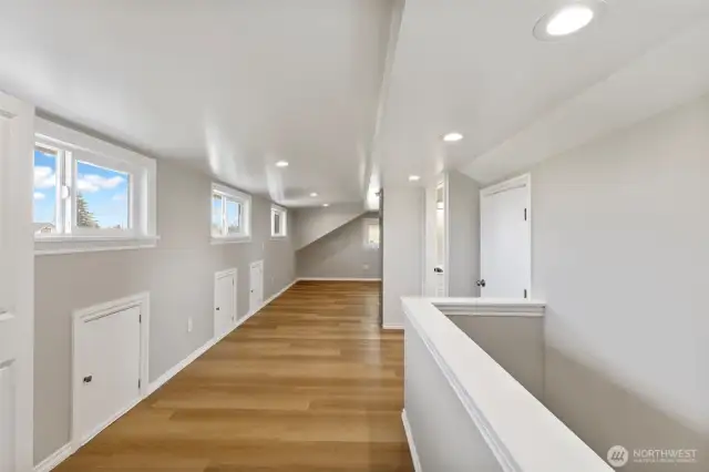 The 384 sq ft of finished upstairs space is full of possibilities. Make it your primary bedroom with 1/2 bath, a great bonus or workout space or whatever you want it to be.