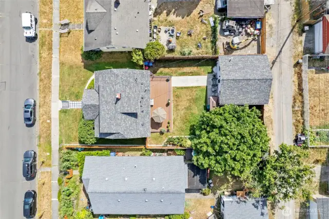 Both street access and alley access to the property.