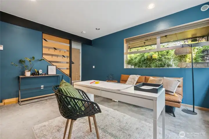 Lower level ensuite, suitable for office, guest room, or third bedroom.