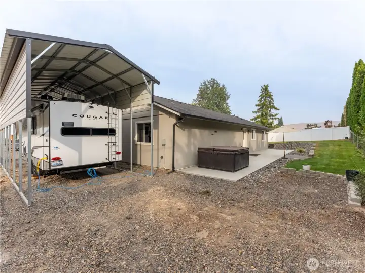 RV parking and electrical hookup