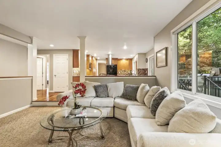 Family room off kitchen