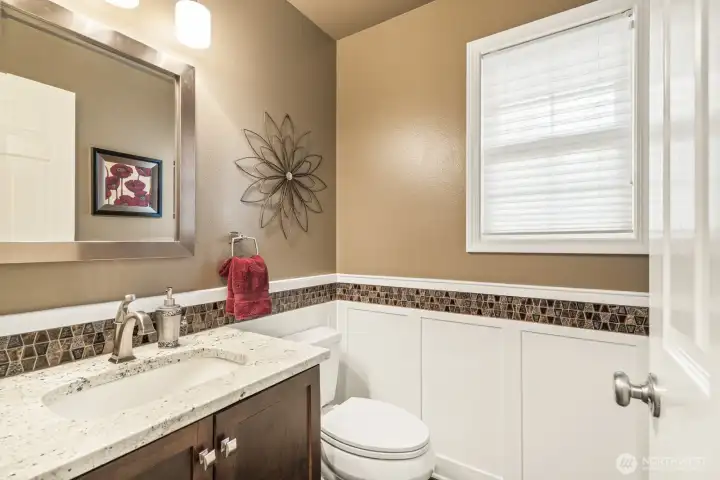 Powder room with Board & Batten