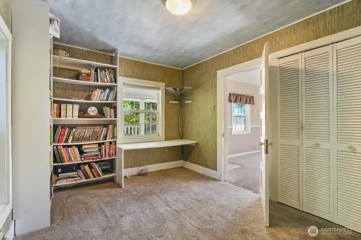 Bedroom to right of entrance