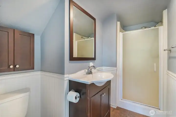 Primary bath with shower