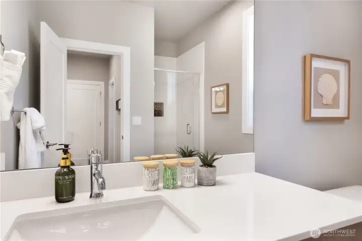 Main floor bathroom with shower