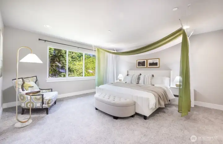 Spacious primary suite