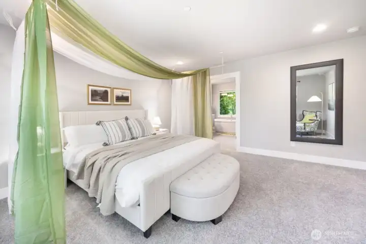 Spacious primary suite