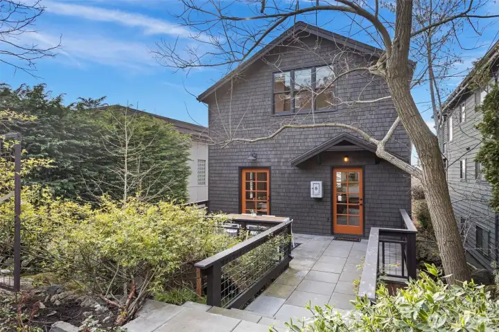 Back alley access has 3 off street parking and entrance to kitchen and living room (upper level 2)