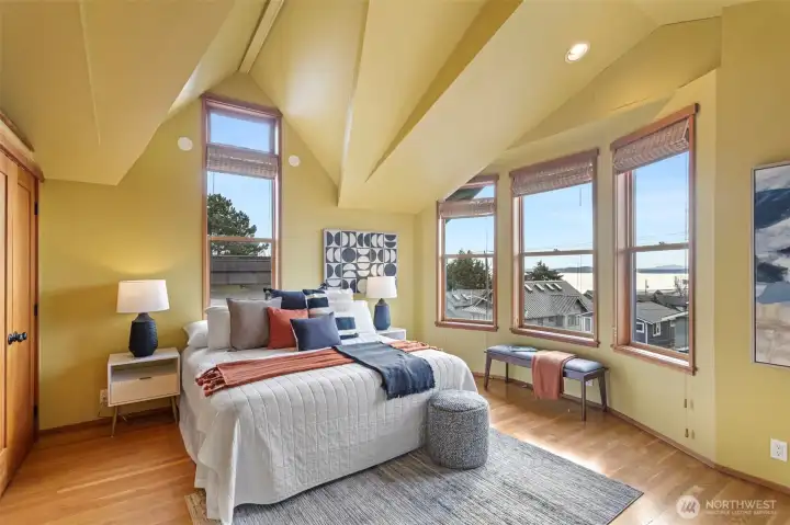 West facing bedroom 1 (upper level 3)