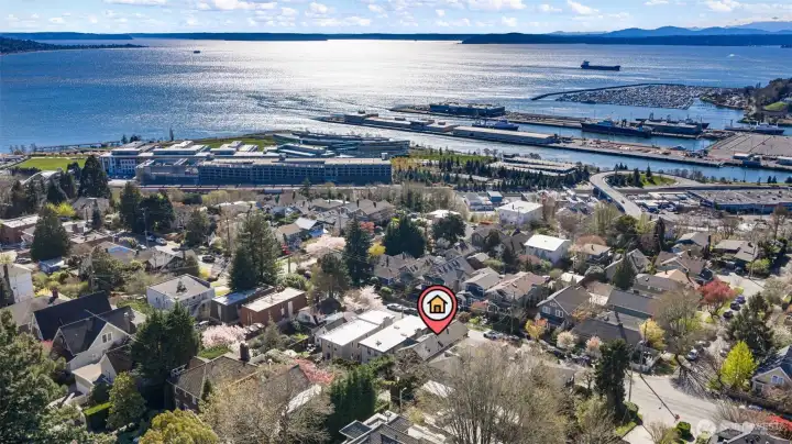 Drone shots of Elliot Bay
