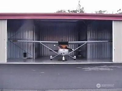 Airplane not included. This is an example of the hanger