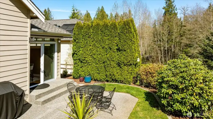 Outdoor patio space perfect for morning coffee or evening relaxation