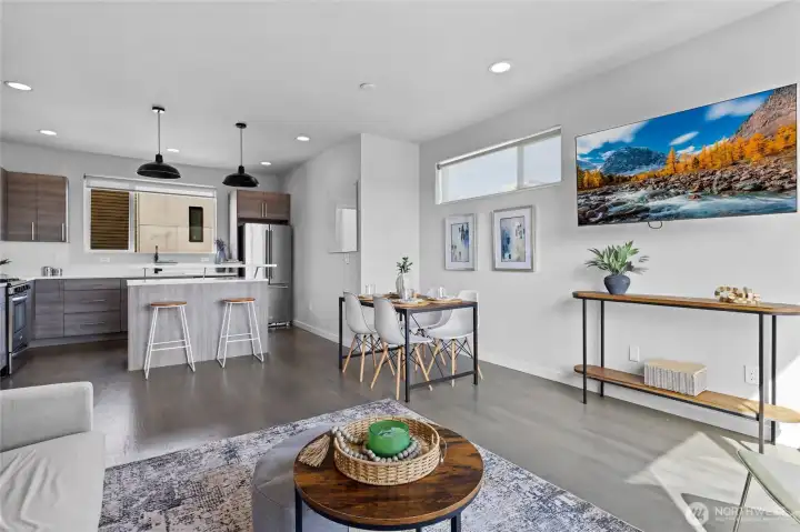 Open living space with natural light