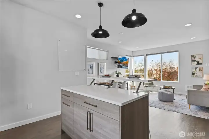 Chef can work and still stay in the flow of guest conversations