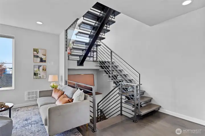 Custom steel staircase with modern design