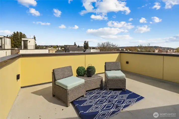 South-facing deck with territorial views