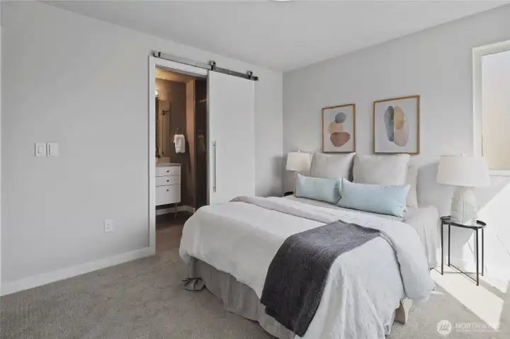 Primary bedroom with en suite access