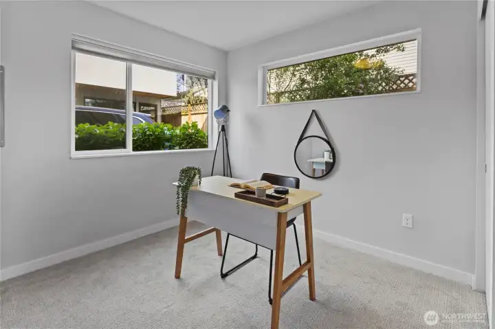 Room perfectly positioned away from the main living area for daily use as a bedroom, guest room or even an office