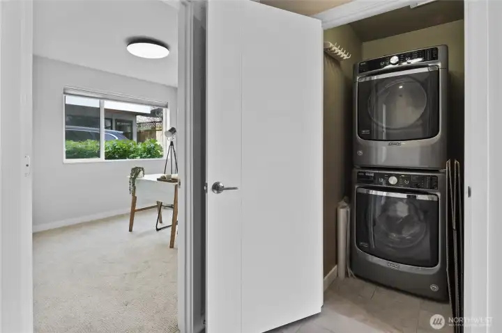 Hidden laundry access