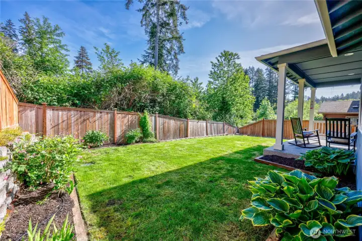 Conveniently located in a private nook of the community, this home backs to lush greenery—including blackberries, shrubs, and mature trees—creating a peaceful retreat and welcome sense of privacy from neighboring homes. Conveniently located in a private nook of the community, this home backs to lush greenery—including blackberries, shrubs, and mature trees—creating a peaceful retreat and welcome sense of privacy from neighboring homes.