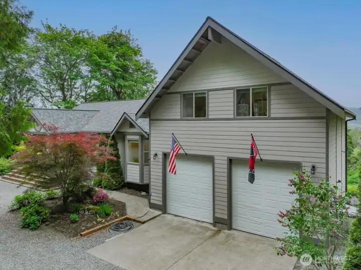 2 car attached garage