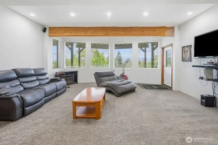 With access to the back patio/backyard