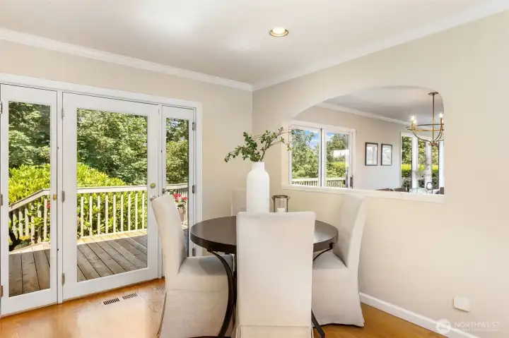 Eat in kitchens are perfect for morning coffee...listen to birdsong and enjoy the ever changing scenery