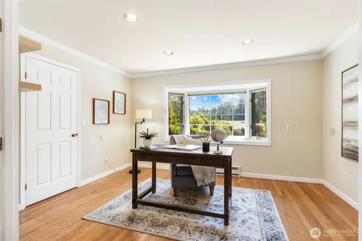 Work from home was never easier.  Also, not pictures is the upstairs laundry space