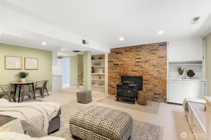 Another fireplace, this one is wood and ever so cozy