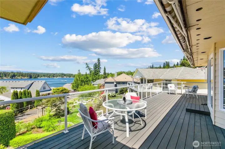 This deck is wonderful with retractable awnings and trek deck.