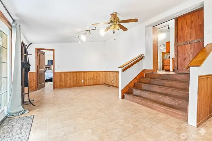 Lower living area