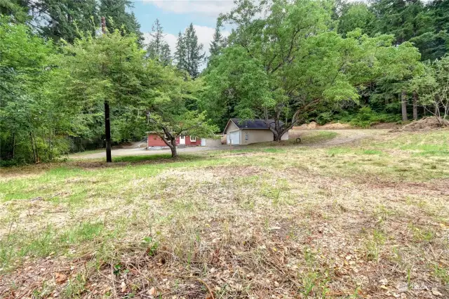 Yard on lower property