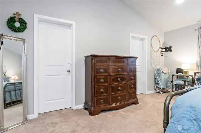 Primary, door to walk-in closet and bath.