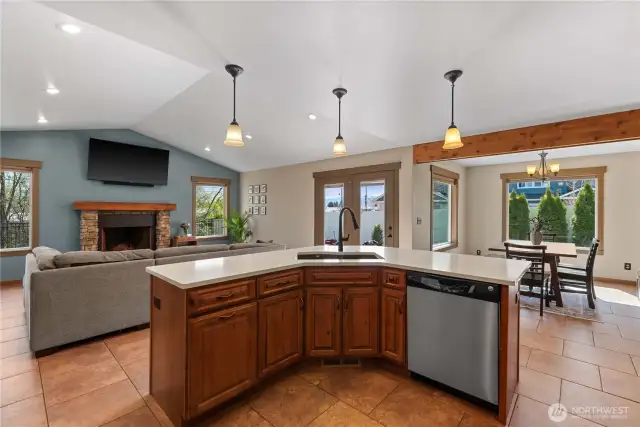 Kitchen, Living Room & Dining Area Main Floor
