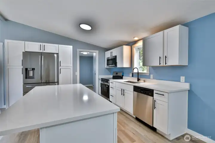 New Cabinets, counter tops, and SS appliances