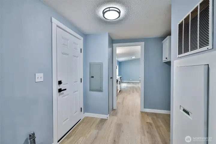 Laundry room off the kitchen with exterior access