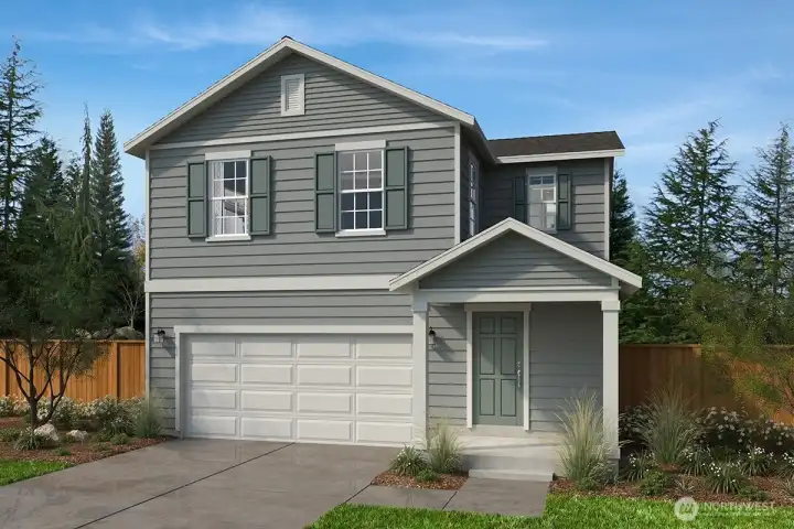 Rendering of Elevation A with color scheme C