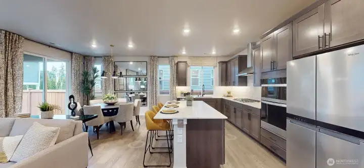 Photo is of a model home in another KB Home location; options and colors may vary based on your selections. Depictions of home, layout, location or other features/options, colors and color scheme, materials, fixtures, etc. are for showing purposes only and may not be included in the purchase price and availability may vary.