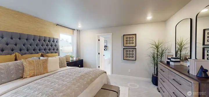 Photo is of a model home in another KB Home location; options and colors may vary based on your selections. Depictions of home, layout, location or other features/options, colors and color scheme, materials, fixtures, etc. are for showing purposes only and may not be included in the purchase price and availability may vary.