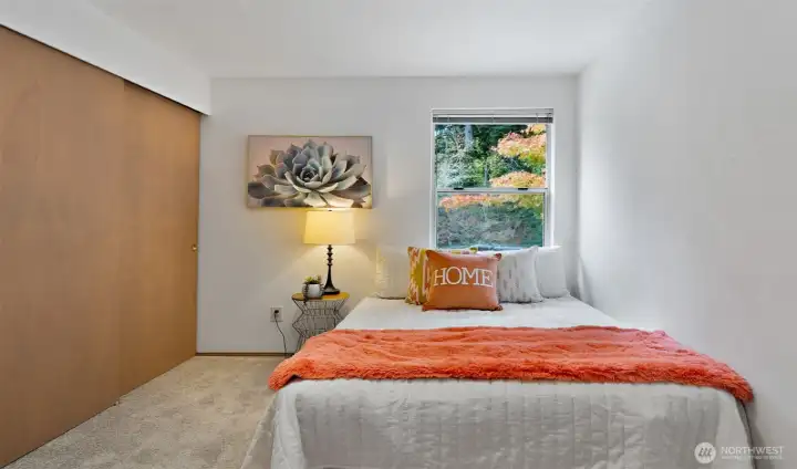 It’s true - every room offers a view of the trees outside! The lush, green surroundings create a peaceful backdrop that makes the whole home feel calm and connected to nature.