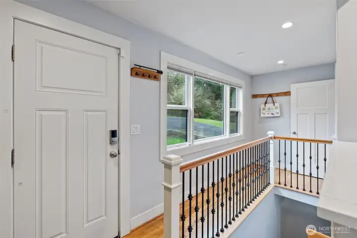 Stairs down to the lower level