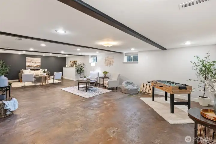 Lower level with so much space for entertaining and options