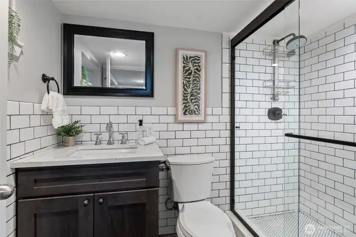 3/4 bathroom on the lower level