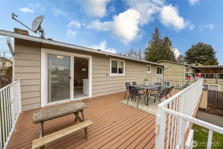 Newer double pane windows and sliding door.