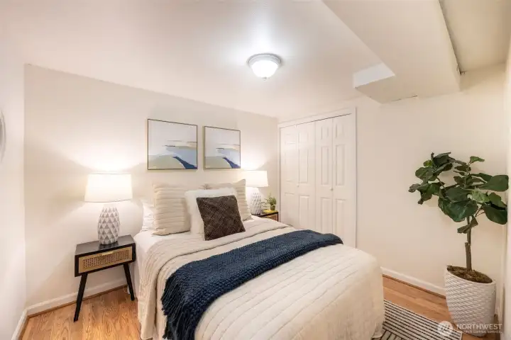 Non-Conforming bedroom in the lower level. Or great bonus space for more office space, or a media room!