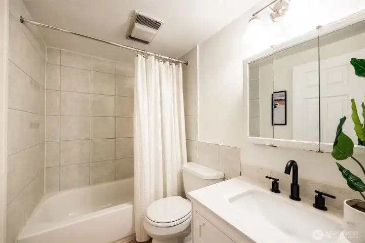 Lower level full bath.