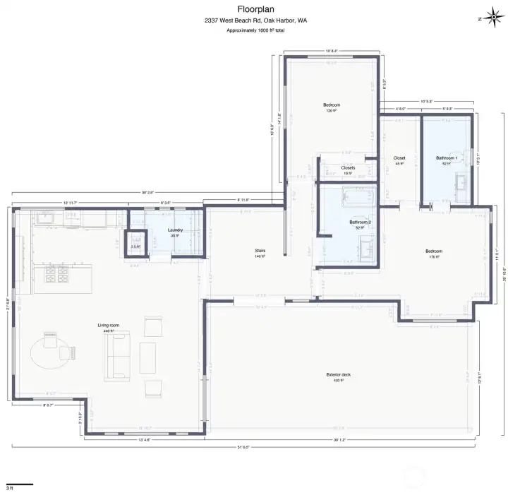 2337 West Beach Road floorplan upper level
